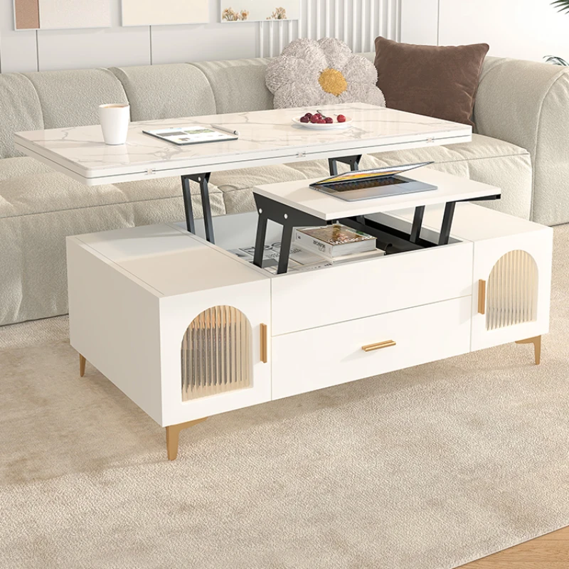 

Liftable Coffee Tables Folding Storage Living Room Multifunction White Dinning Console Table Stoliki Kawowe Home Furniture