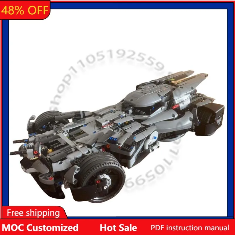 

1283 PCS Speed Hypercar 9X8 Alternate Build MOC Customize Modular Building Block Popular Design Model DIY Boy Toy Birthday Gift