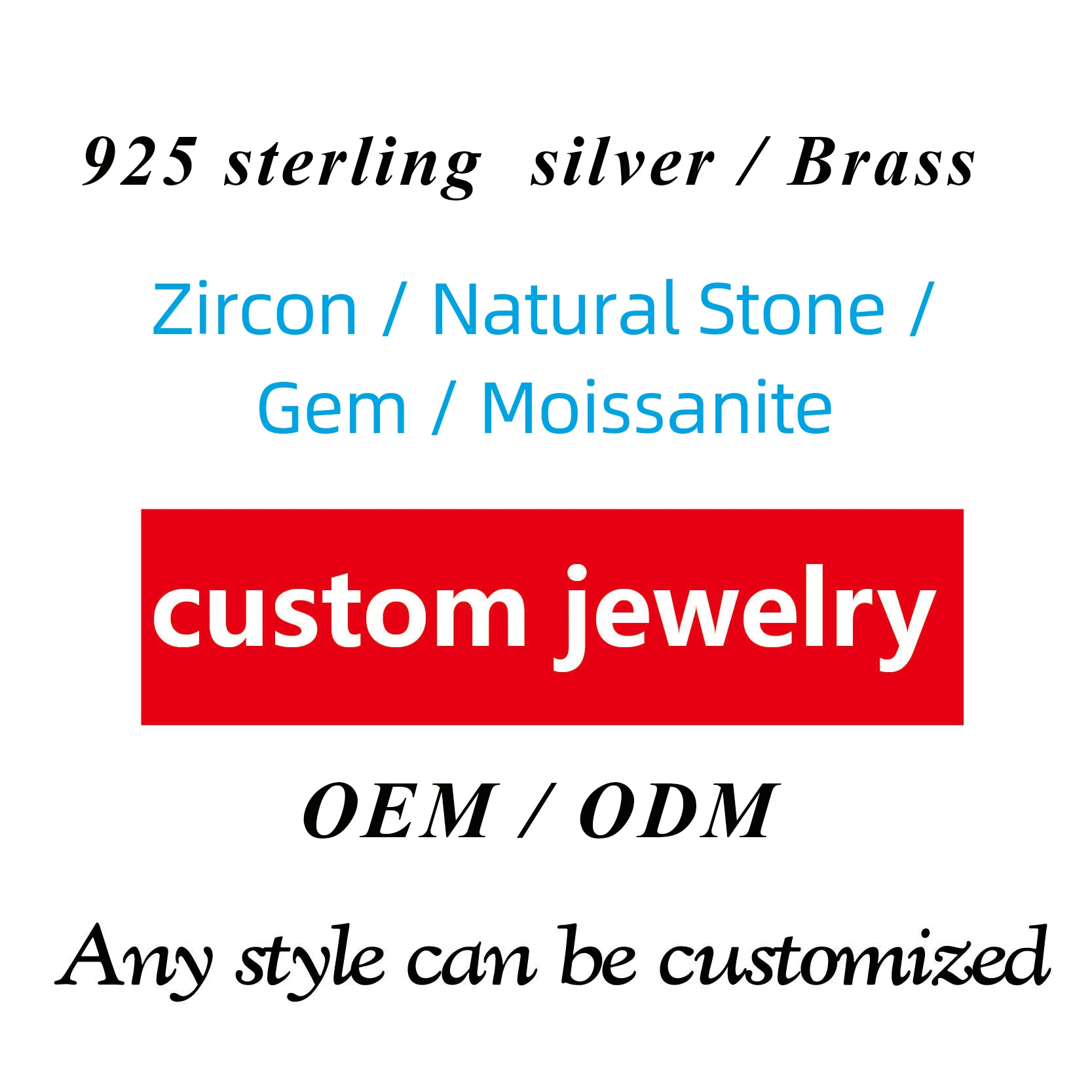 custom jewelry 925 sterling silver brass jewelry gold plated zircon natural stone gem moissanite Customized Certificates