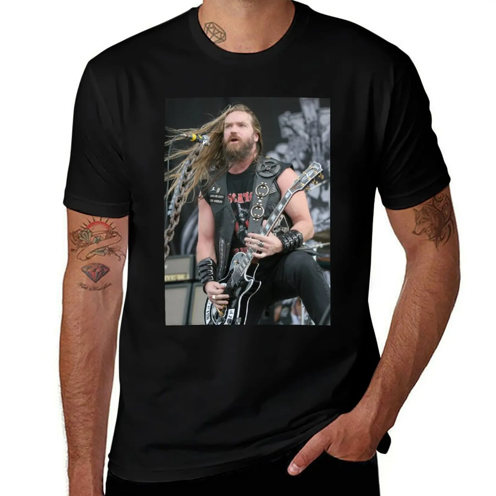 Футболка Zakk Wylde Photograph, роскошная футболка в тяжелом весе, одежда для мужчин