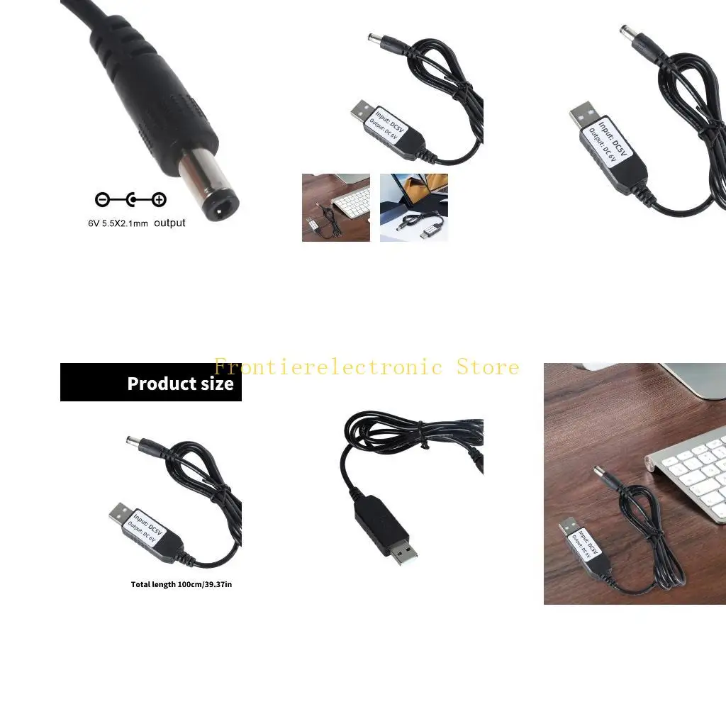 G8DB USB 5V2A to 6V DC5.5x2.1mm Power Cable for Battery Operated Electronics 5.5x2.1