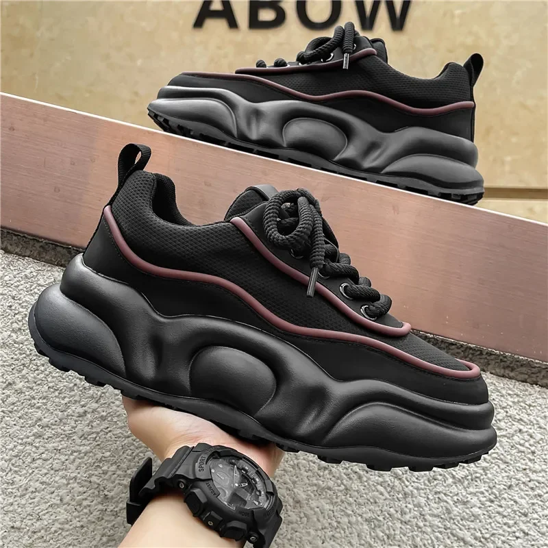 

2024 New Mens Sports Shoes Trend Casual Walking Outdoor Soft Non-slip Sneakers Hot Selling Fashion Wide Thick Soled Basics