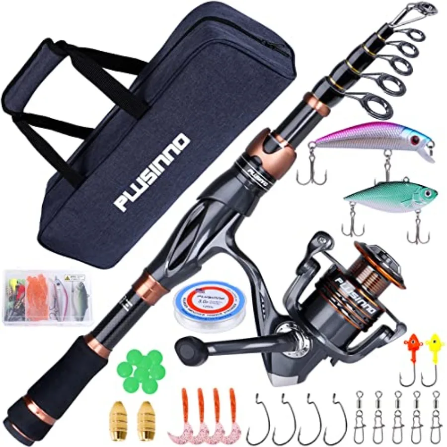 

Telescopic Fishing Rod and Reel Combo with Bronze Warrior Toray IM6 Carbon Matrix 12+1 Shielded Bearings Stainless Steel BB Spi