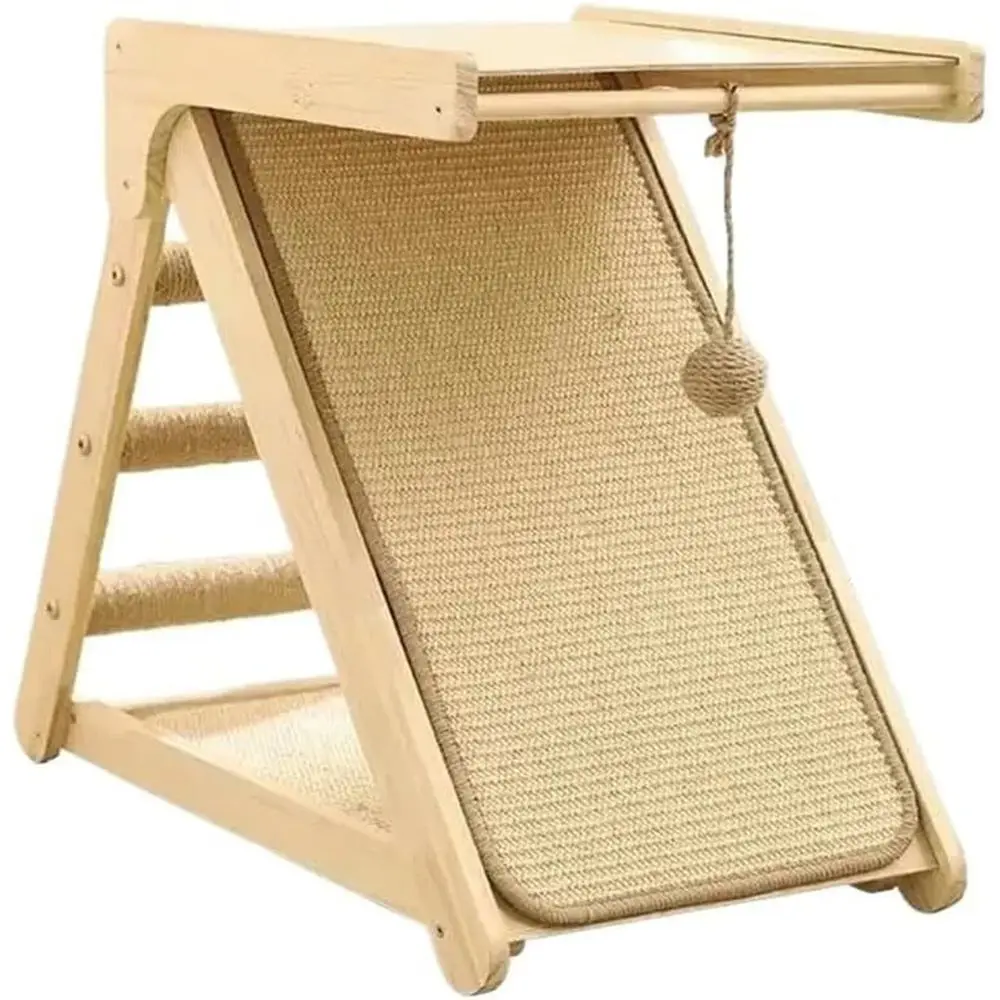 

Складная игровая стойка для кошек с функциями лазания, когтеточки и площадки для ловкости, для долговечных игр питомцев