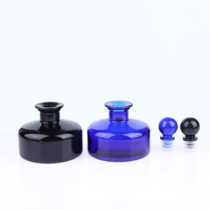 2026 NEW 150ml Black Glass Aromatherapy Bottle Reed Diffuser Bayonet Cap Empty Refillable Essential Oil Room Fragrance Container