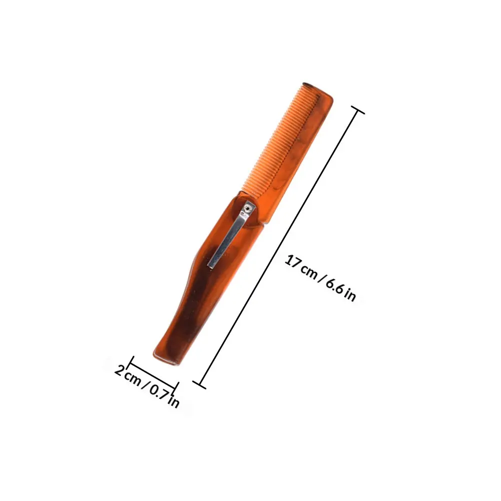 Portable Men Folding Comb Fine Tooth Beard Mustache Foldable Pocket Hair Styling Travel Groom Hair Comb for Men