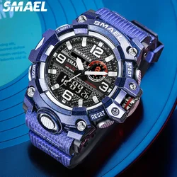 SMAEL Tactical Men's Multifunctional Watch Night Glow Waterproof Outdoor Digital Electronic Watch 8035