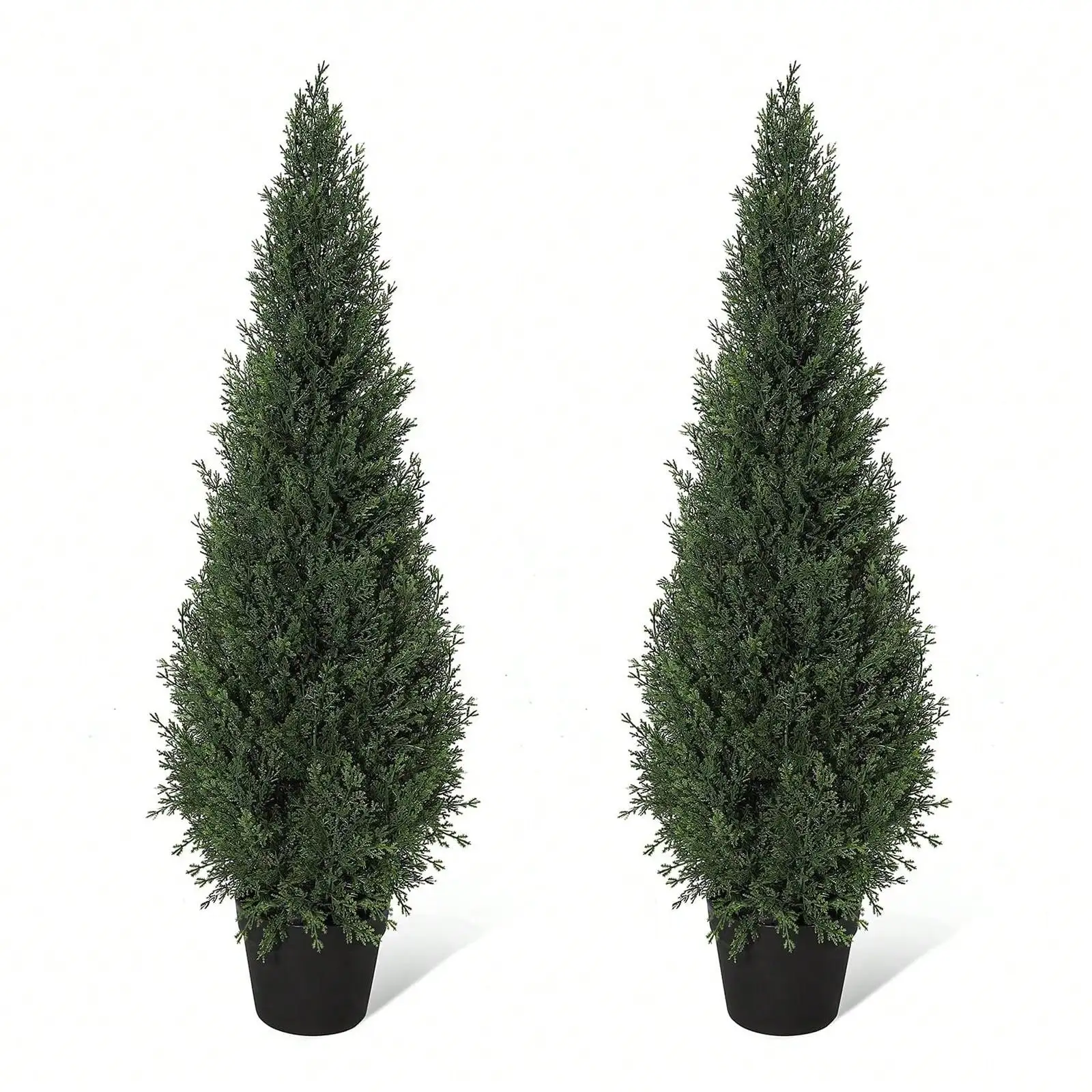 2 pezzi di pianta di cedro artificiale 90 cm 120 cm albero di cedro artificiale pino verde cipresso finto piante di arbusti finti in vaso per l'home office