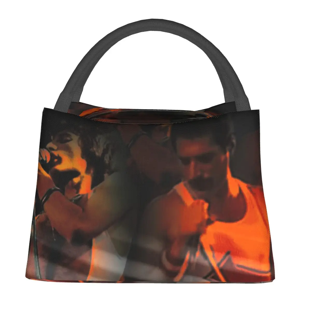 Freddie Mercury Lunch Bags Insulated Bento Box Portable Lunch Tote Picnic Bags Cooler Thermal Bag for Woman Student School