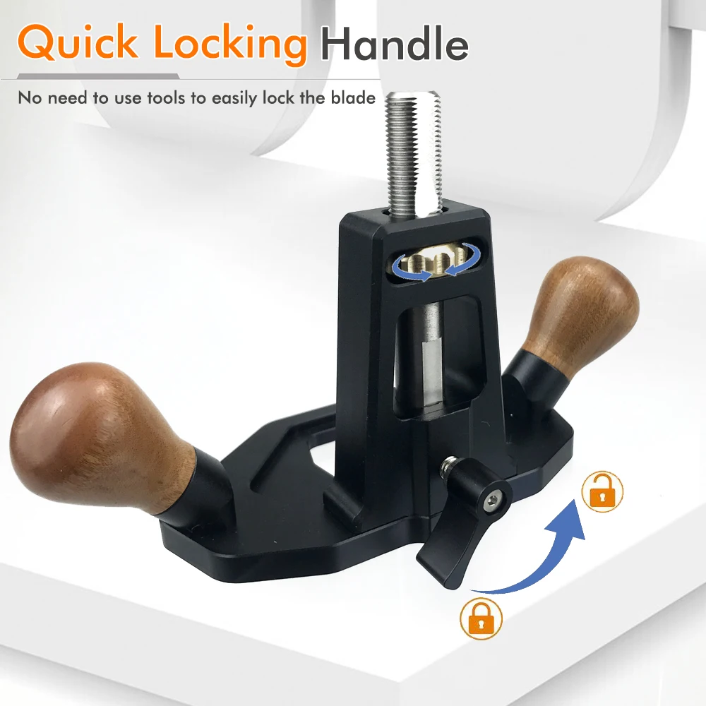 For Right Angle Tenon Shoulder Trimming Groove Slotting Router Plane Convenient Depth Adjusting Screw Nut Handheld Router Planer