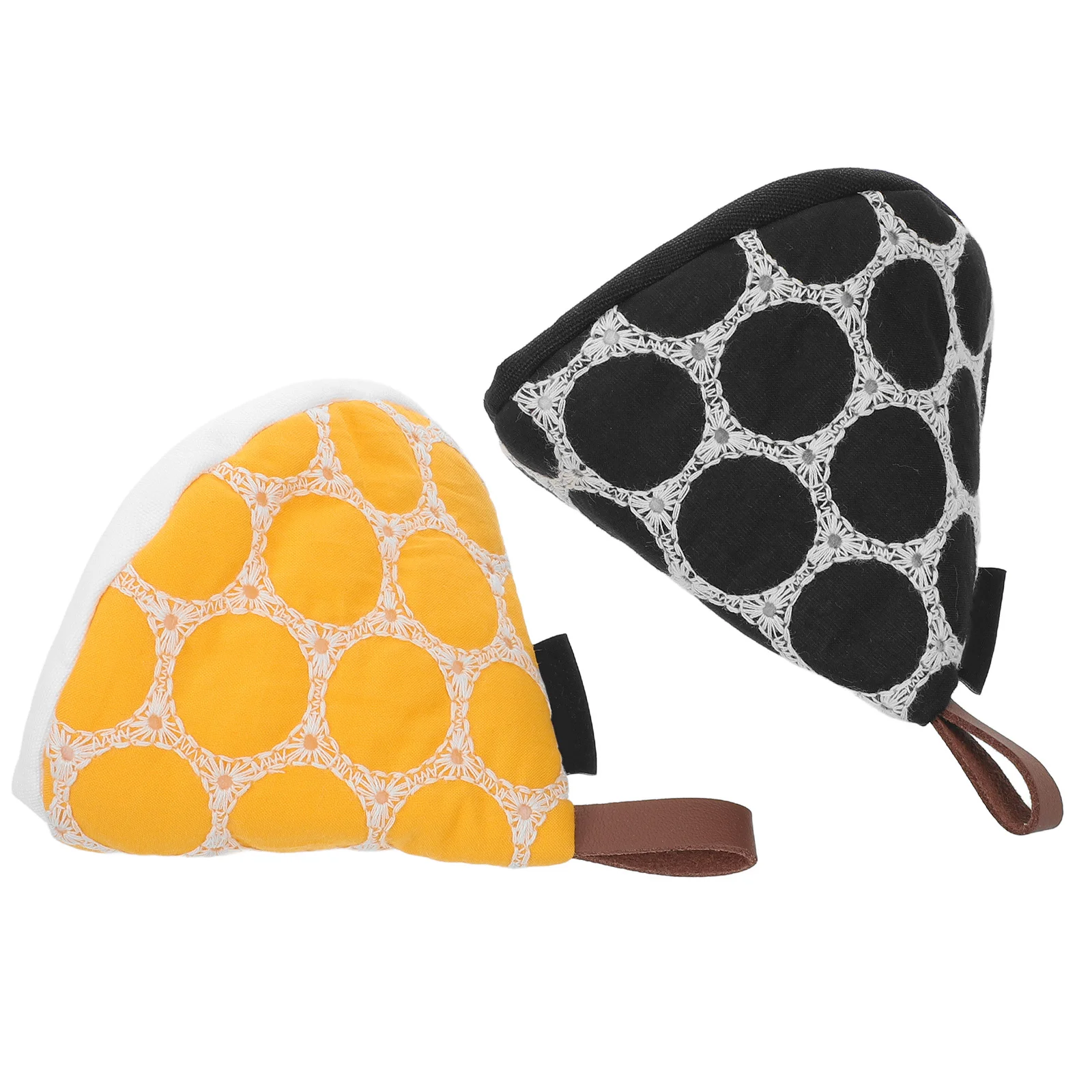 

2Pcs Insulated Pot Handle Cover Heat Resistant Triangular Anti-Scald Lid Cap Japanese Style Kitchen Accessories for Cooking