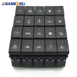 1 PC Car LED DRL Light Packing Radar Power On Off Camera Mirror Switch Front Rear Diff Lock Button For Suzuki Jimny 2007- 2015