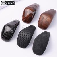 Black Carbon Fiber Wood Color Gear Shift Knob w/ Leather Boot Gaiter LHD AT AT ONLY For Audi A6 C7 2016 2017 2018