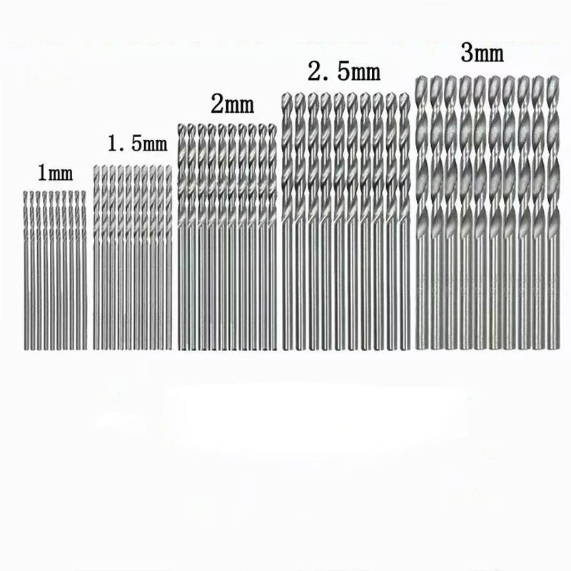 50-teiliges Titan-beschichtetes Hochgeschwindigkeits-Stahlbohrer-Set mit Sechskantschaft, Gerade und Spiralbohrer für Metall-, Holz- und Kunststoffbohrungen – Detail 5