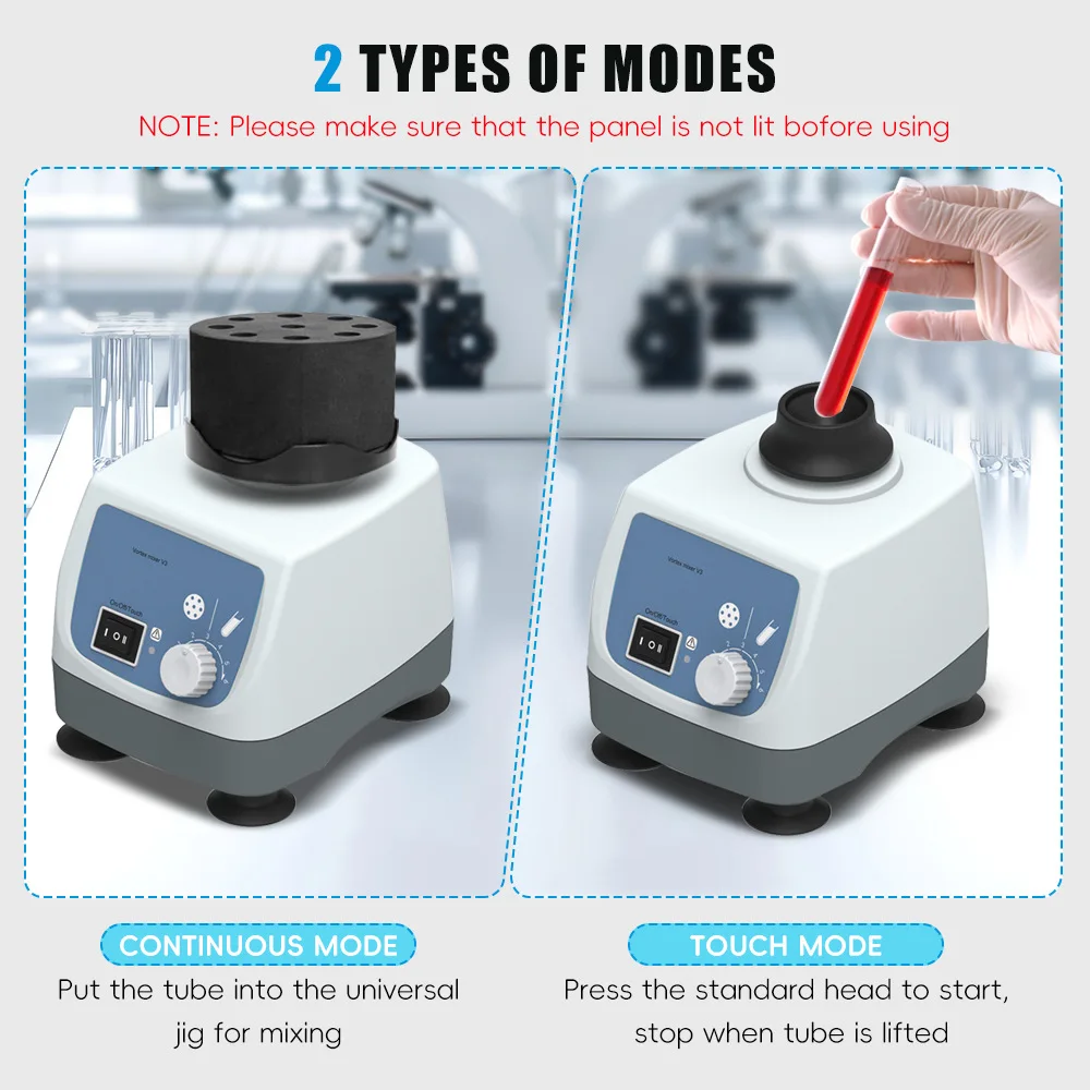 Laboratoriumoscillator Wervelstroommixer Mixer V3 Stille miniatuur Bio Verstelbare snelheid Mini Pocket Precision