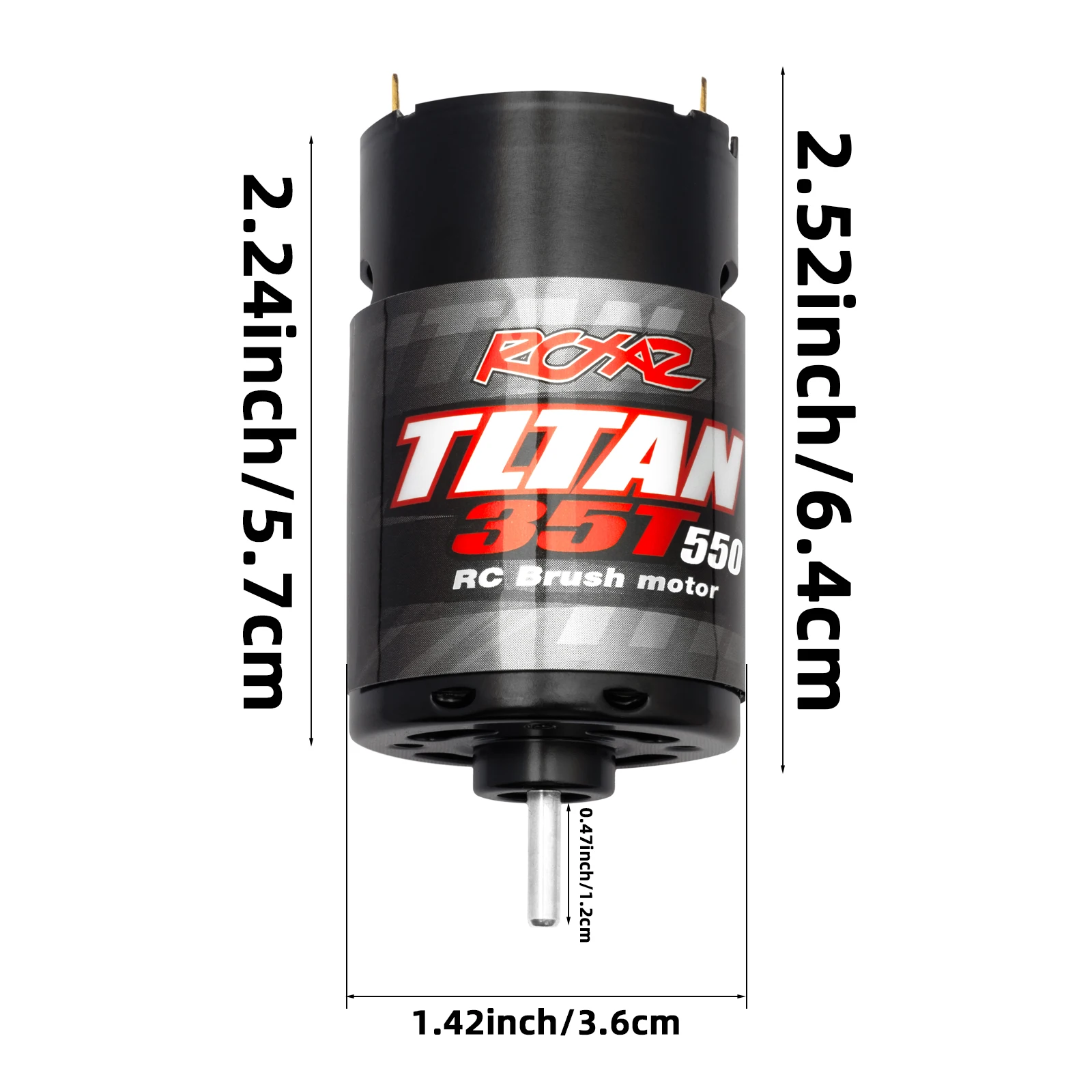 RCZIPROY 550 Brushed Motor 12T 21T 29T 35T 55T Waterproof Motor Suitable for 1/10 RC Crawler Axle SCX10 90046 TRX4 TRX6 RC Boat