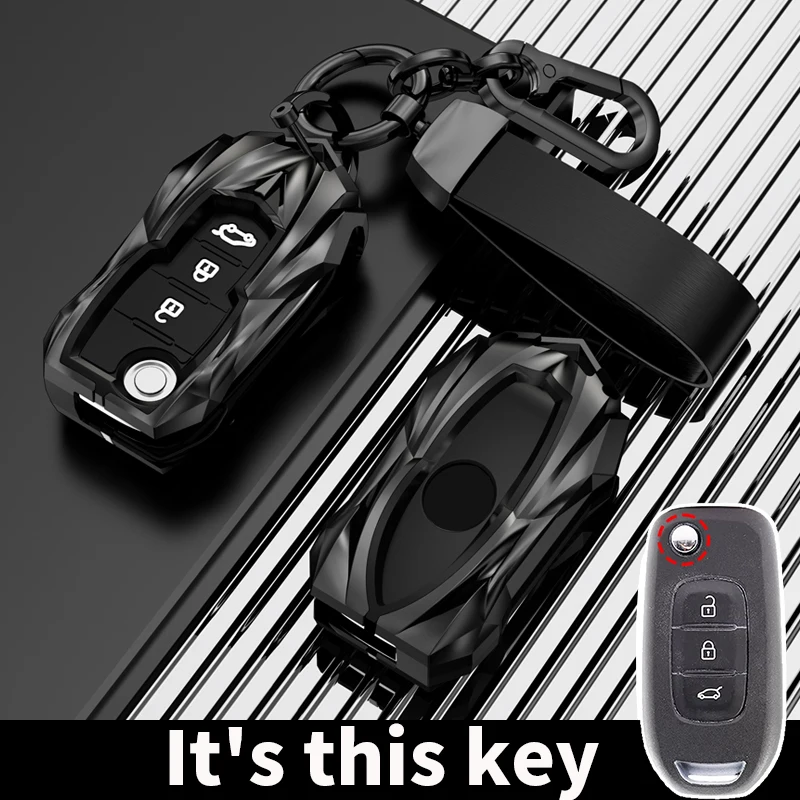 Funda con tapa para llave de coche, para Renault Kwid 2023 Kadjar Captur Megane Sandero Stepway Logan Clio 5 2022 Arkana 2020 2021
