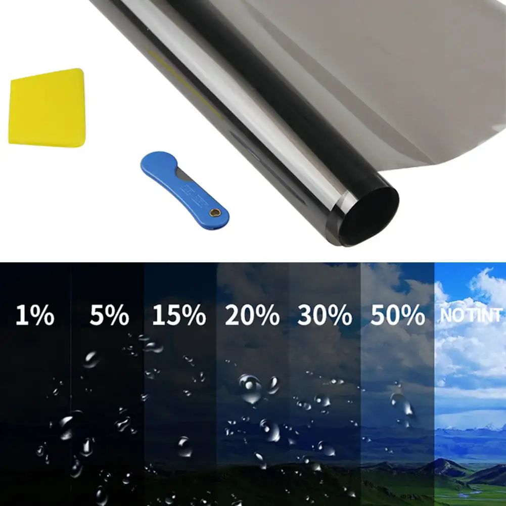 0.5x3m Black Car Window Foils Tint Tinting Film Roll Car Auto Home Window Glass Summer Solar UV Protector Sticker Films