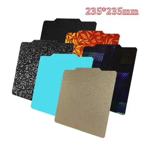 For Ender 3 Build Plate Heat Bed Ender 3 V2 /Neo Ender 5 /Pro H1H PEY PEO PET PEI Sheet 235x235 Magnetic Spring Steel Sheet