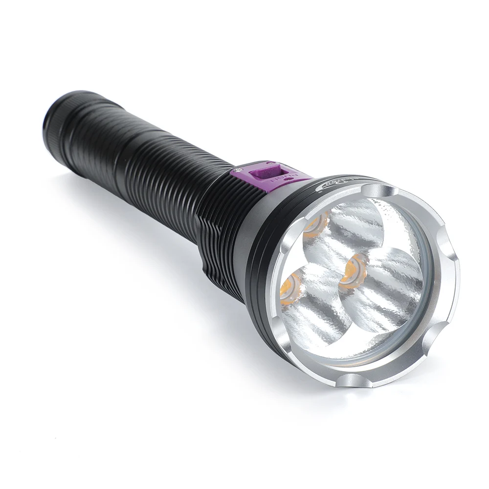 جديد عالية الطاقة 3xXHP70 LED ضوء قوي الغوص مصباح يدوي IP68 المهنية غواص في الهواء الطلق شاطئ البحر مصباح الصيد مدعوم بواسطة 26650