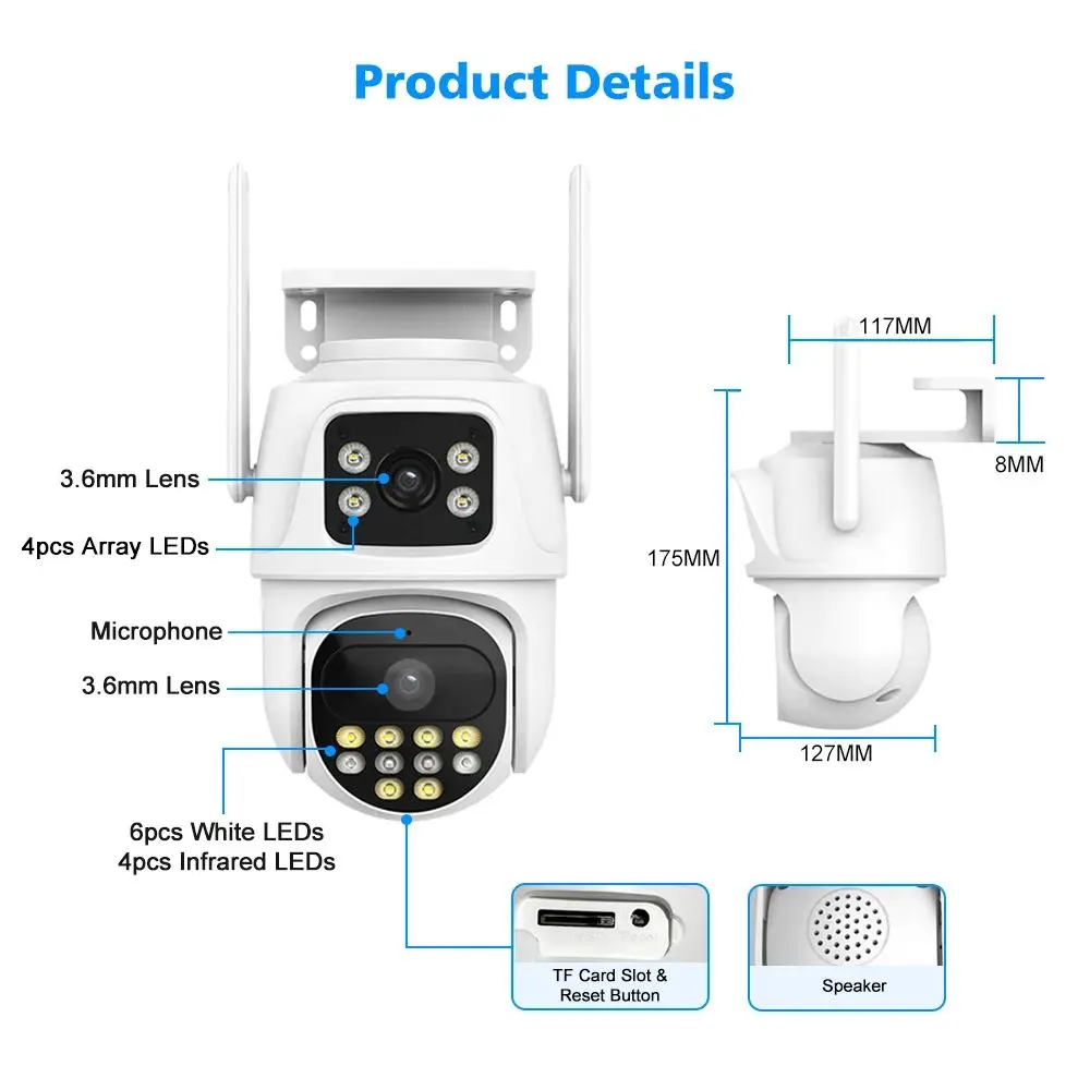 Picture 4: 6mp WIFI NVR KITCctv Outdoor Latest Waterproof Security Wifi Camera Kit Surveillance System Dual Lens Wireless Camera Kit