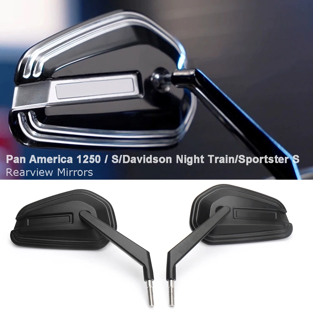 

For Pan America 1250 S PA1250 For Davidson Night Train For Sportster S New Motorcycle Rearview Mirrors Black Silver Side Mirrors