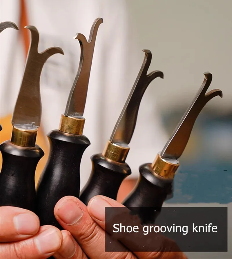 Stainless Steel Cobbler Knife - Shoe Grooving And Edge Trimming Tool For Goodyear Welt Shoemaking/Repair Tools