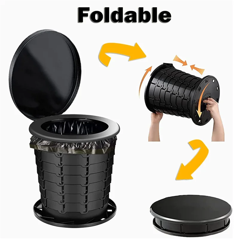 ODIES-1Set toilette Portable pour adultes enfants pot de Camping en plein air et Mini toilette d'urgence en plastique