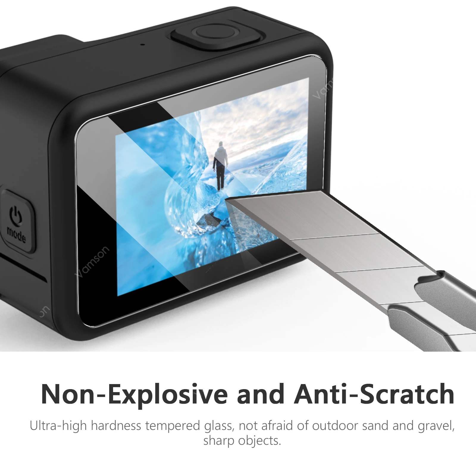 Закаленное стекло Vamson для GoPro Hero 13, черная защитная пленка для экрана + защитная пленка для объектива для Go Pro 13, аксессуары для камеры