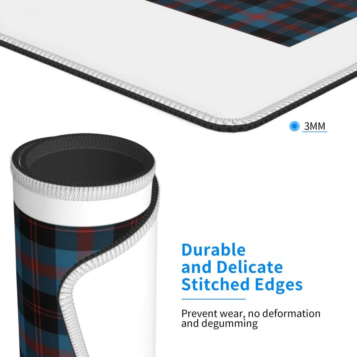 Коврик для мыши в клетку Angus Scotland District, коврик для мыши, компьютерная клавиатура, коврик для мыши, геймерский ПК, ноутбук, настольный коврик, офисные аксессуары, настольные коврики