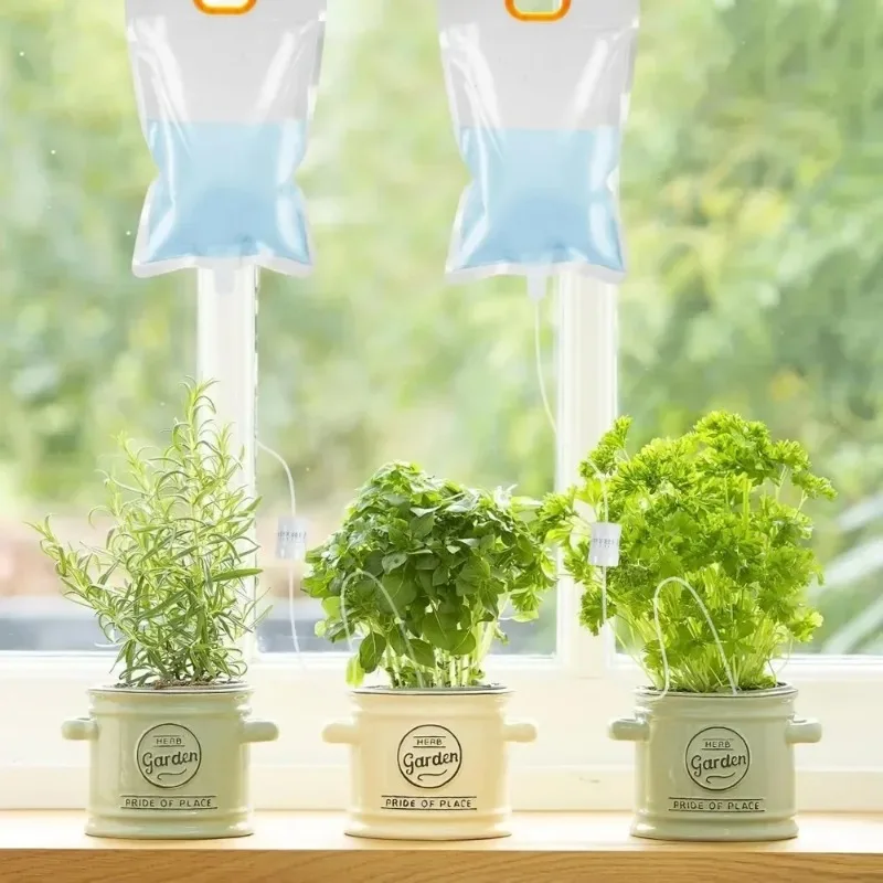 Automatic Watering Dripper Infusion Bag 3.5L Adjustable Plant Drip Irrigation System Home Garden Self Watering Planter Water Bag