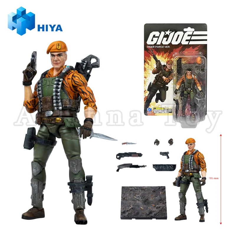 

HIYA 1/18 4-дюймовая фигурка изысканной мини-серии G.I.Joe Flint Tiger Force Ver. Аниме для подарка