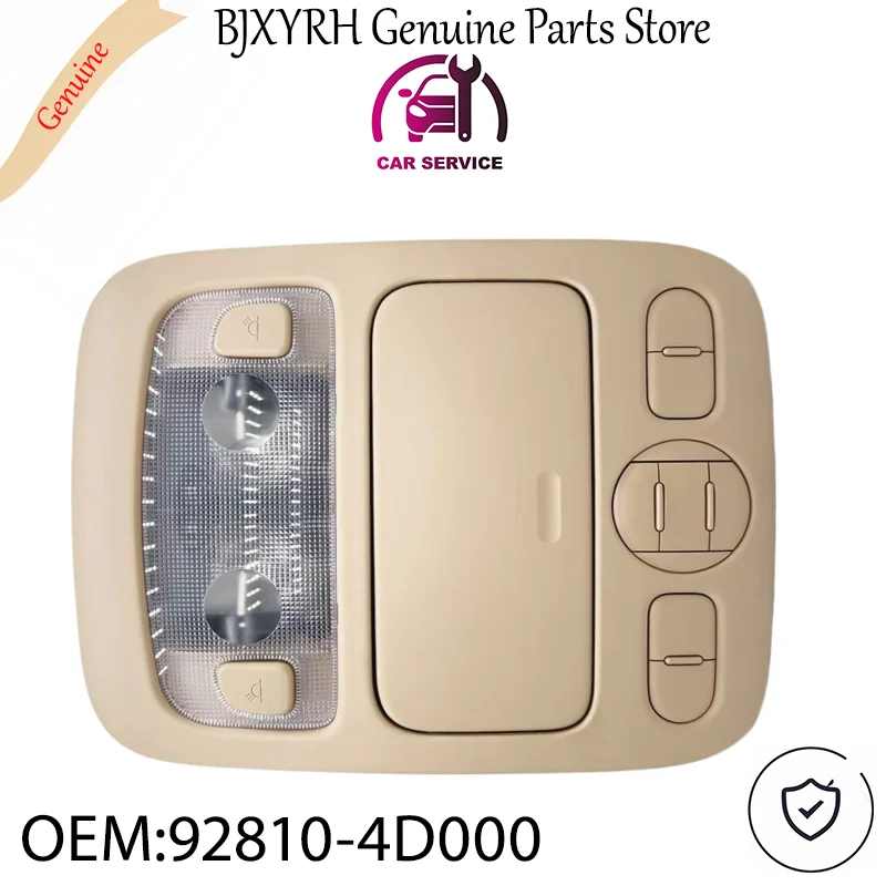 

928104D000 Beige Overhead Console Lamp Assembly with Gray Accent for Kia Grand Carnival 2006-2014 OEM 92810-4D000