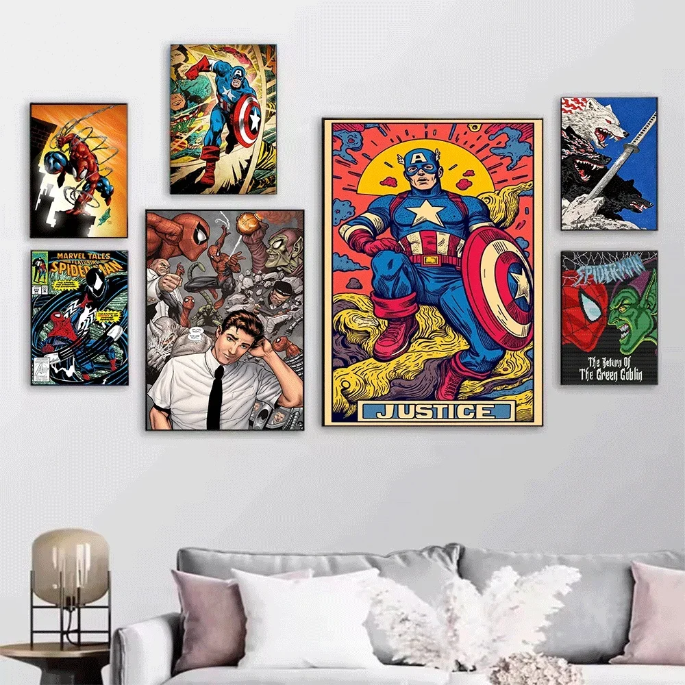 Avengers Doctor Doom Vintage Comic Cover Canvas Wall Art Print Poster Unframed Canvas Painting Home Living Room Bedroom Wall