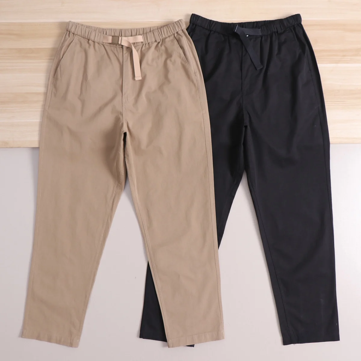 Exquisite Quality 3D Formed Men's Workwear Casual Pants Buckle Elastic Waist Versatile Comfortable Spring Summer Straight Leg