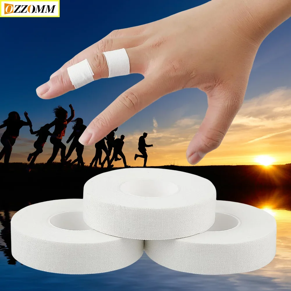 3Roll 1.25cm*10m White Athletic Tape, Finger Tape, Medical Foot Tape, No Sticky Residue & Easy to Tear, for Rock Climbing,