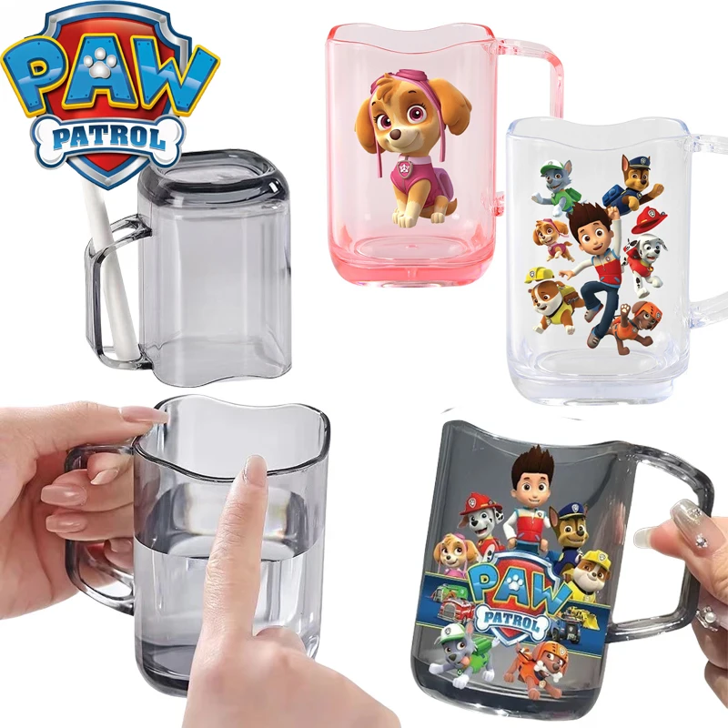 كارتون باو باترول تشيس سكاي البلاستيك غسول الفم القدح لصبي فتاة لطيف فنجان الشاي اكسسوارات الحمام كوب الأسنان أكواب قطرة واقية هدية #1