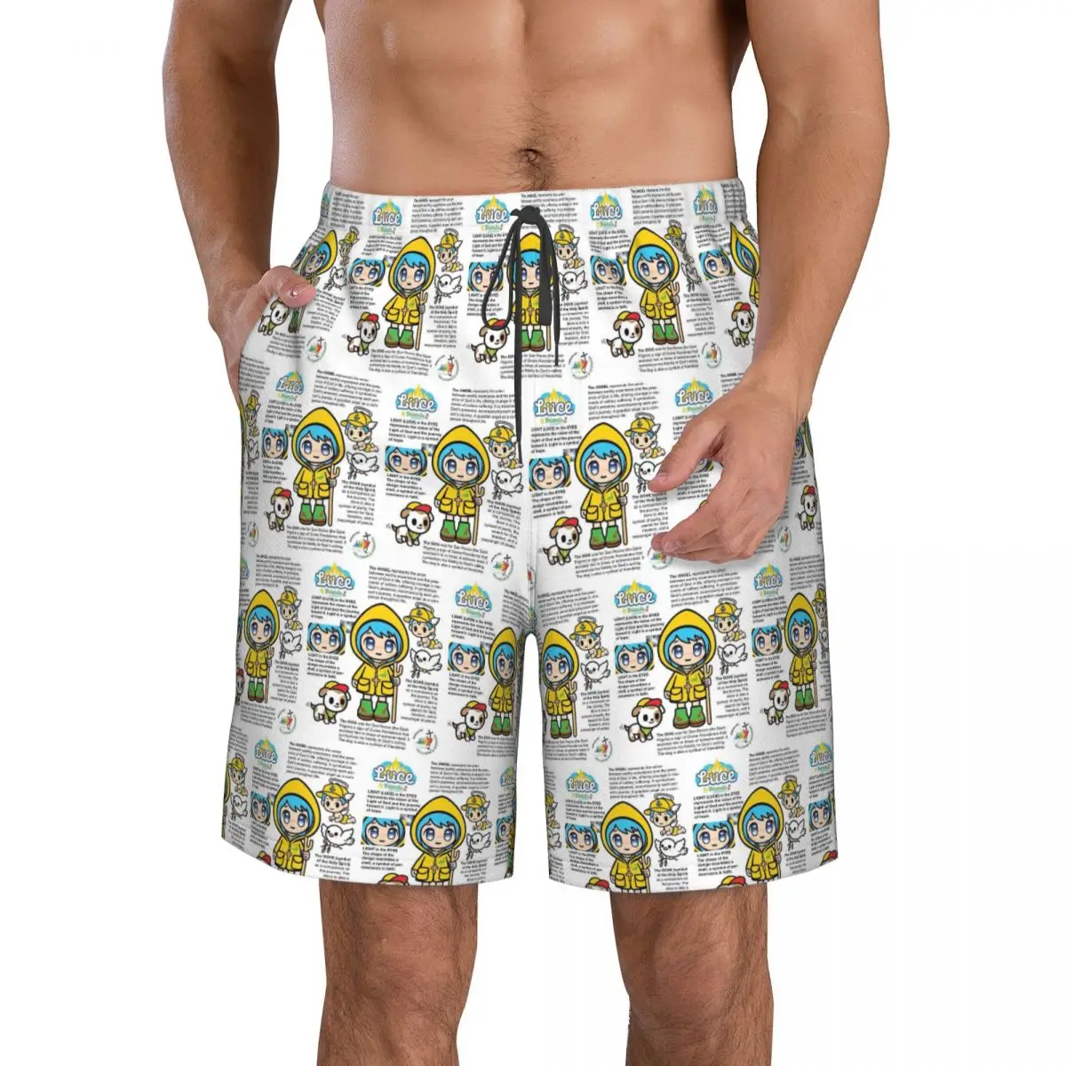 

Luce Vatican Mascot Trunks Beach Board Shorts Casual Quick Dry Swim Summer Men Pants