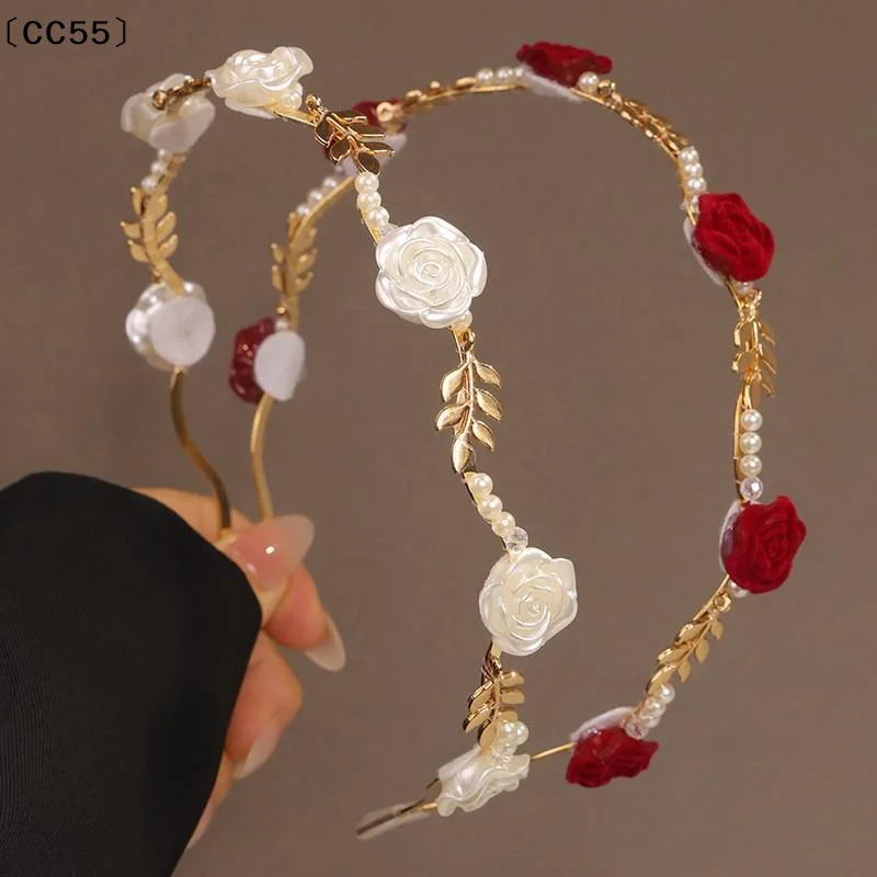 Elegant Rose Flower Headbands  - Art And Craft Hair ulasan dan harga