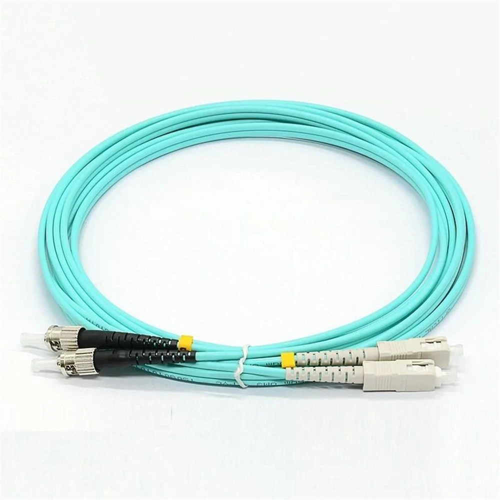 10pcs/lot OM3 SC/UPC-ST/UPC Multi-Mode OM3 Fiber Cable Multimode Duplex Fiber Optical Jumper Patch Cord 3M 5M 10M SC-ST