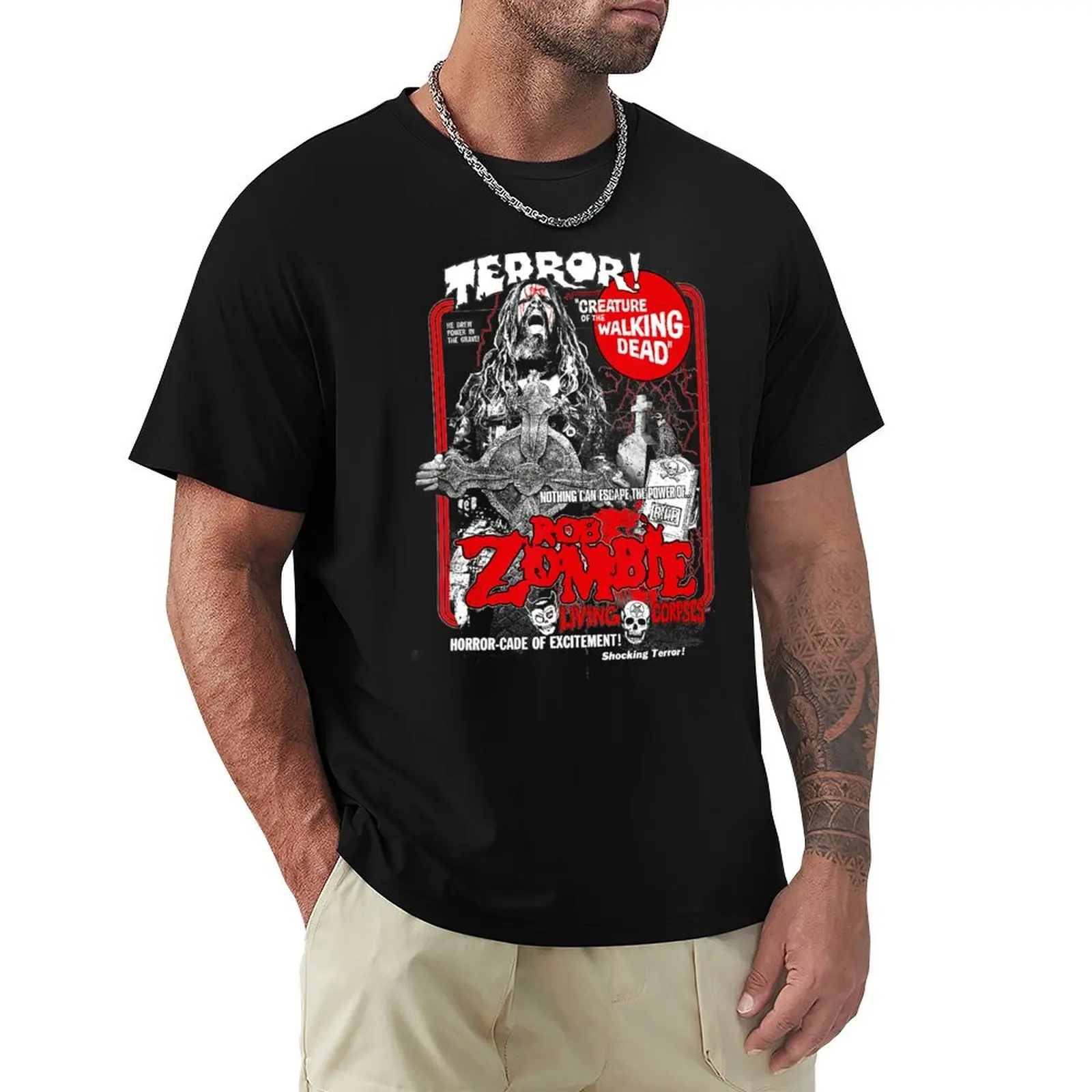 Rob Zombie – Creature Of The Walking Dead- T-Shirt All Match Print Short Sleeve Top