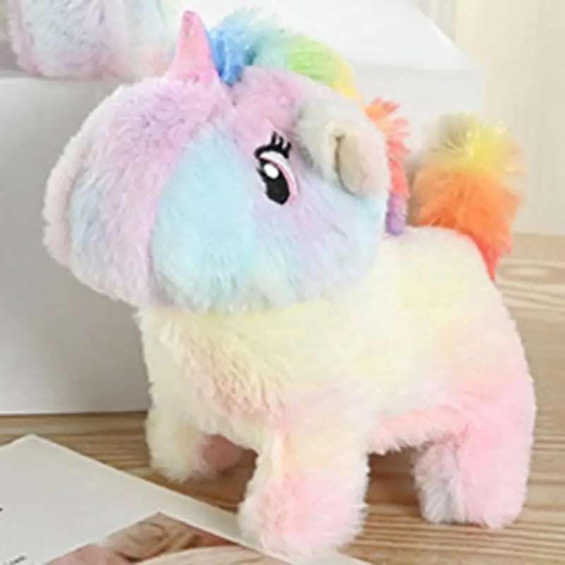 Peluche en forme d'animal mignon pour enfant, jouet électrique coule de dessin animé, jeu de simulation