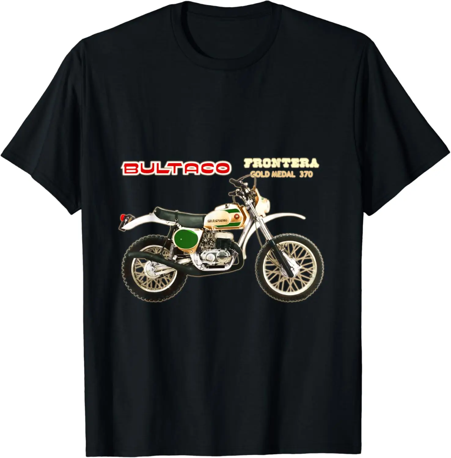 Classic Bultaco Motorcycle Frontera Gold Medal 350 Biker T-Shirt New Fashion Top Tees