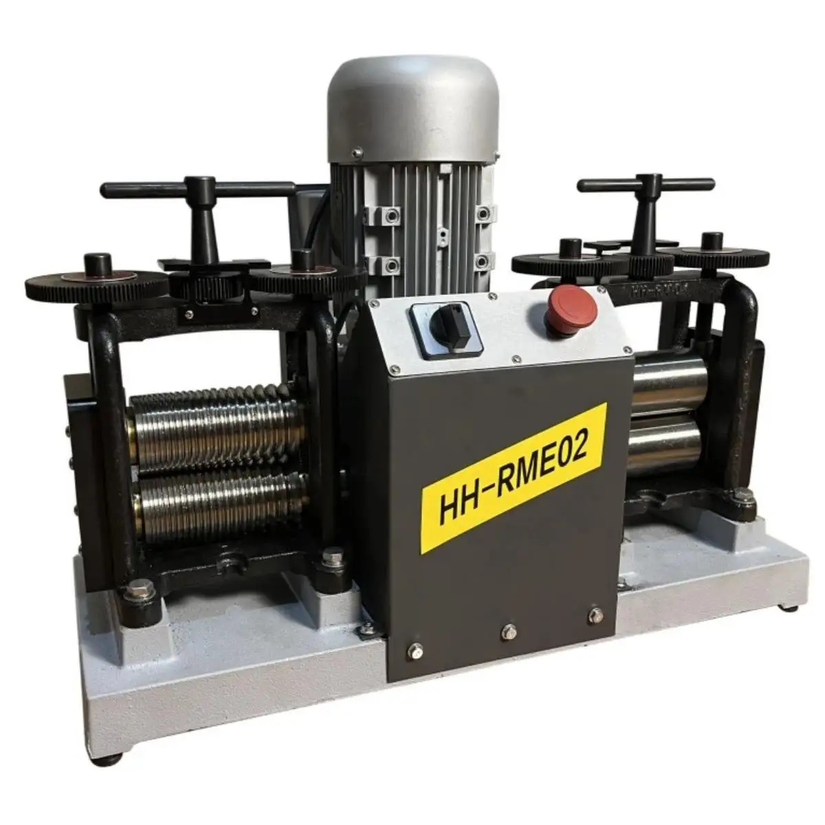 Double Head 130mm Press for Gold Silver Metal Wire Plate Flat Wire Making Tool 1HP Rolling Mill