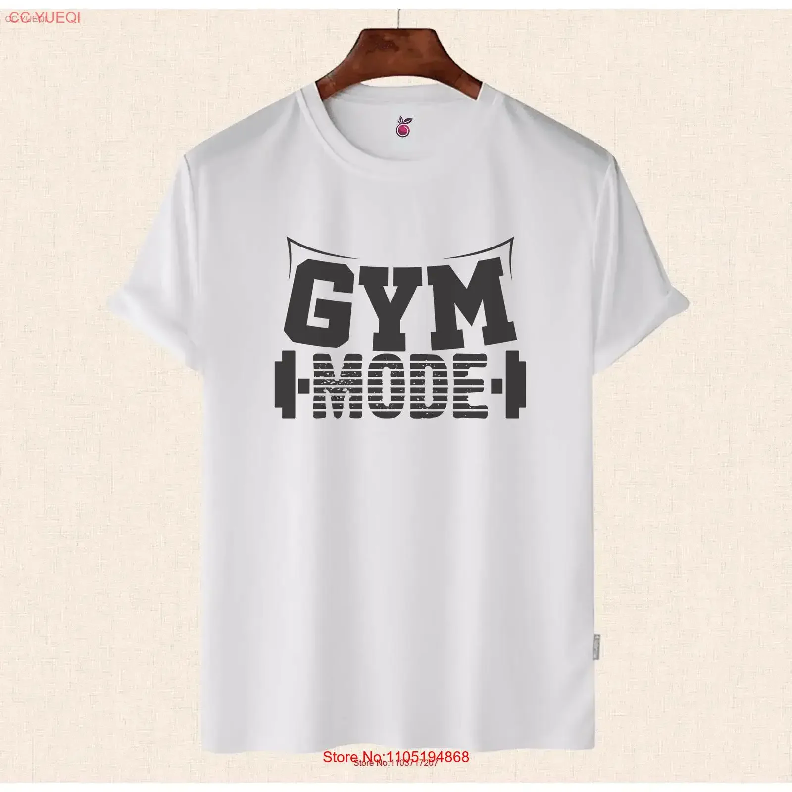 Camiseta con modo de gimnasio, cita de ejercicio, divertido amante del entrenamiento, Fitness, deportes motivacionales, vintage, lavado, versátil, elegante, ligeramente