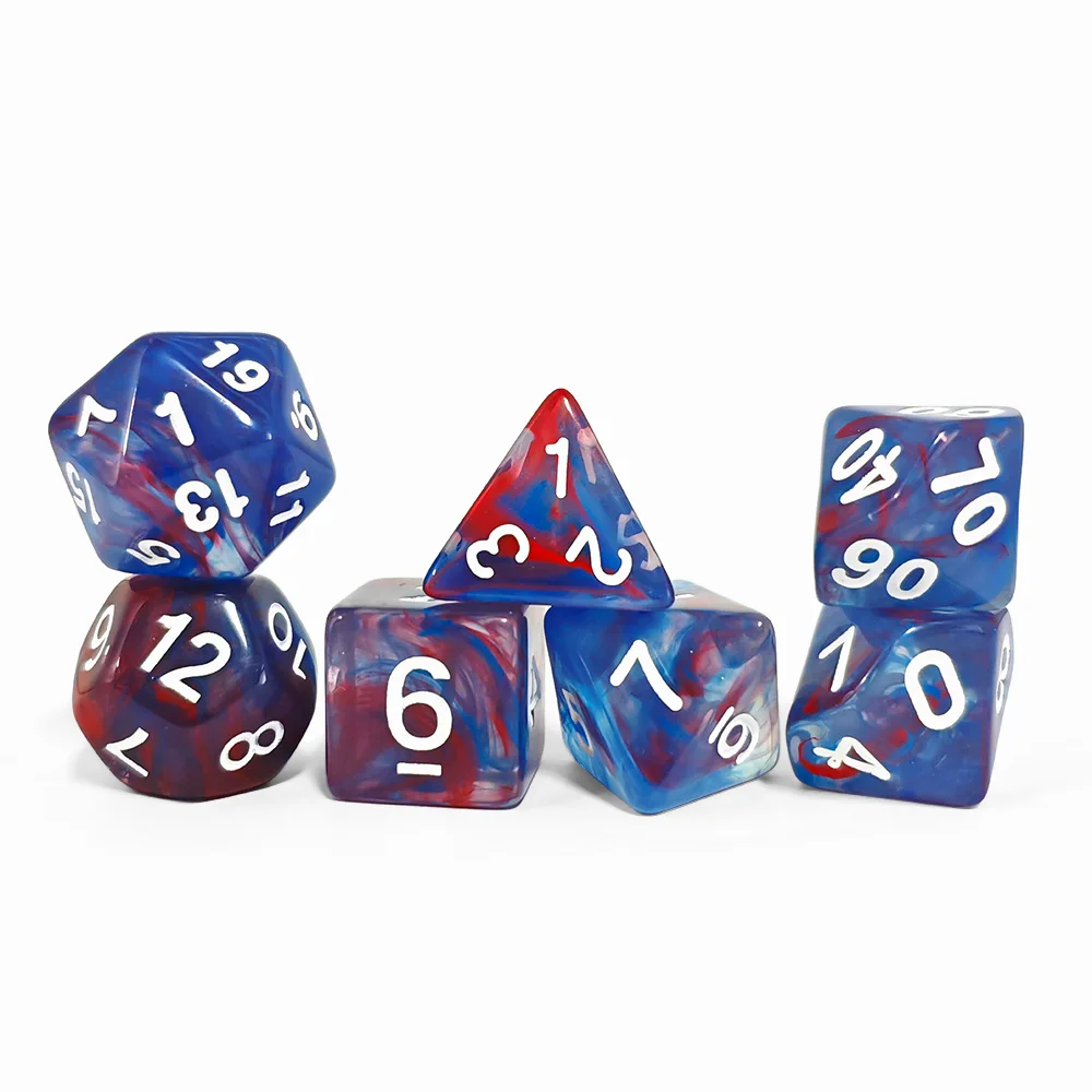 7 قطعة/المجموعة الاكريليك واضح سوينغ مجموعة نرد ل DND RPG TRPG ألعاب المجلس ألعاب شعبية النرد الترفيه النرد ألعاب الديكور الاطفال النرد #2