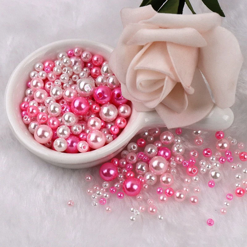 Multicolor Imitation Pearl Round Beads for Jewellery Making