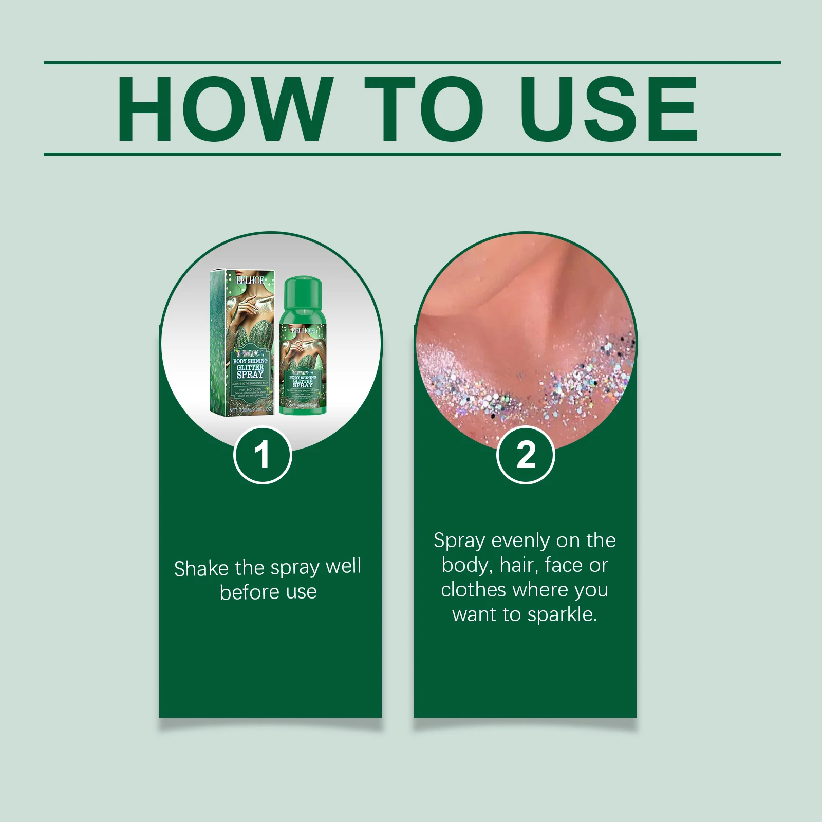 Mode Highlighter Pulver Spray Hochglanz Glitter Pulver Spray Schimmer Sparkle Pulver Make-Up für Gesicht Körper Highlight Make-Up