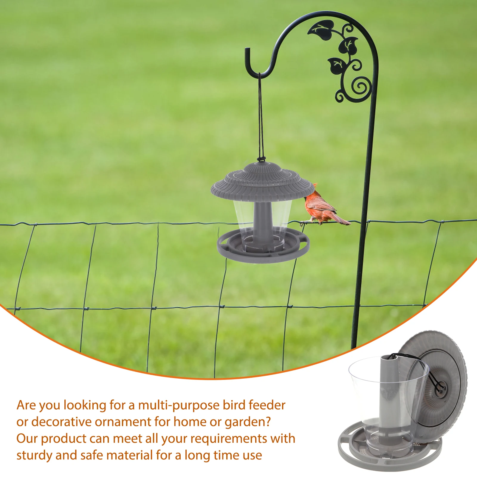 

Outdoor Hanging Waterproof Garden Bird Feeder For Yard Courtyard Patio Backyard Wild Bird Feeder Pet Supplies
