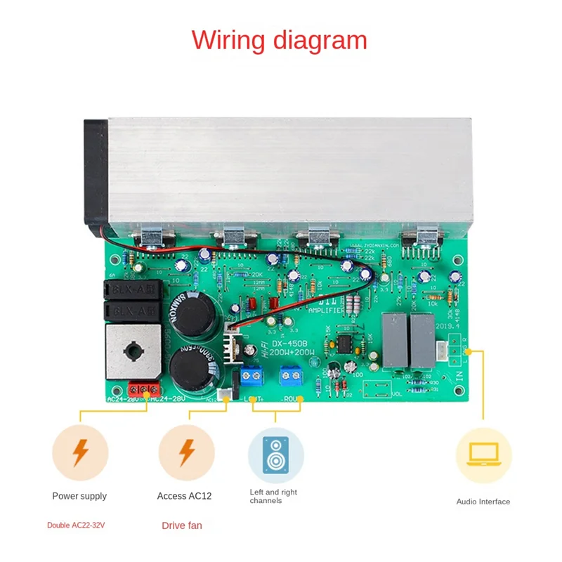 TDA7294 PRO Amplifier Board 2.0 Channel 150W Air-Cooled HiFi High Power Audio Amplifier Board